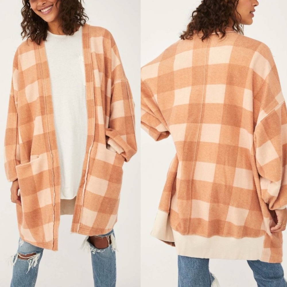 Free People Benji Cardi Camel Combo